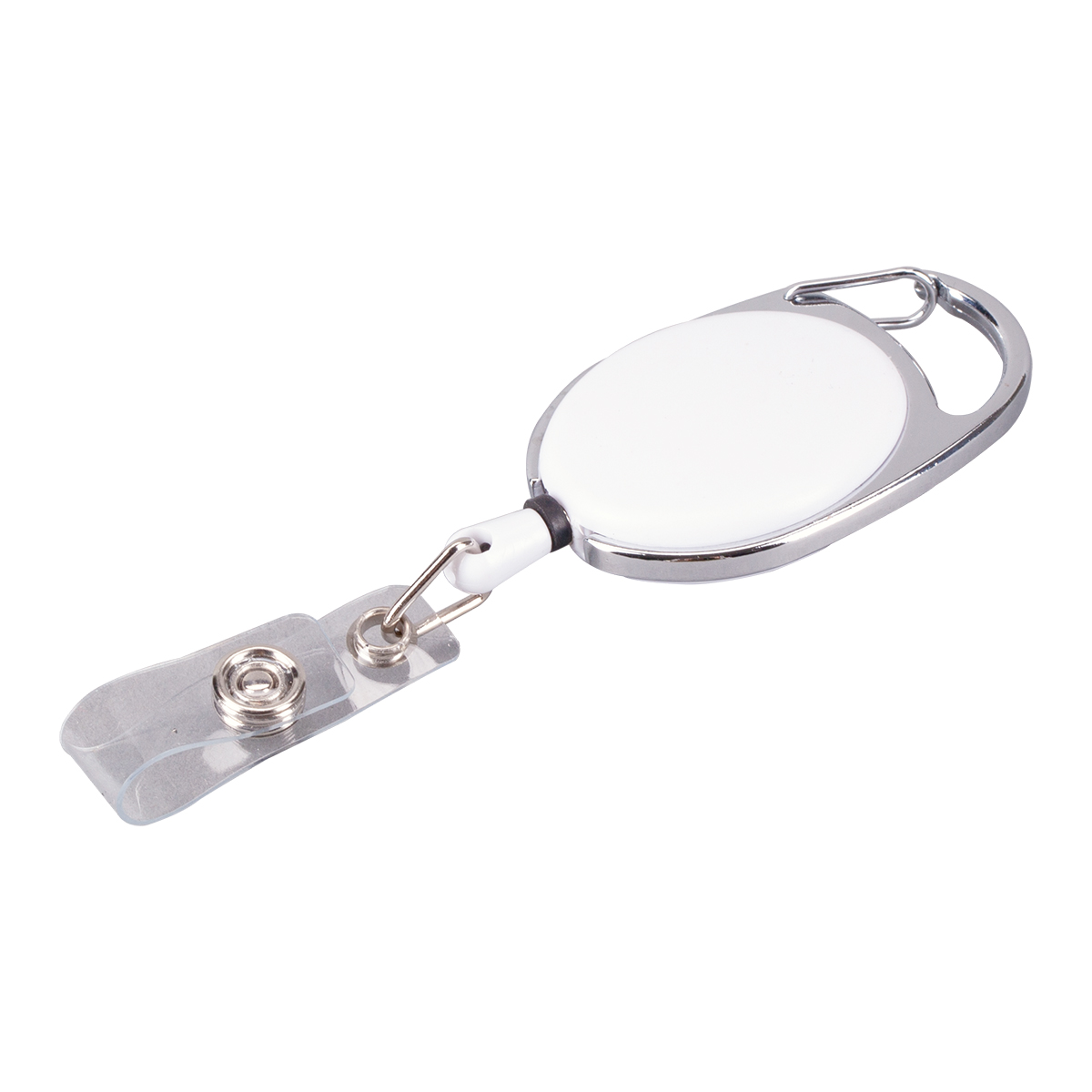 R08008.06 - Ski-pass z karabińczykiem, biały 